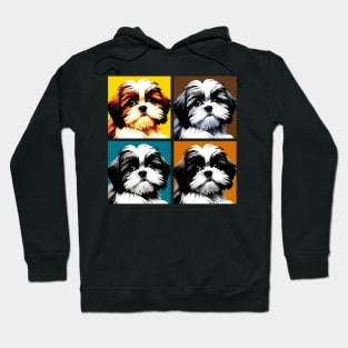 Pop Retro Shih Tzu Art Painting - Cute Puppy Hoodie